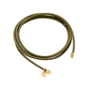 India Hicks Mr Mrs Cord Necklace - Army/Gold